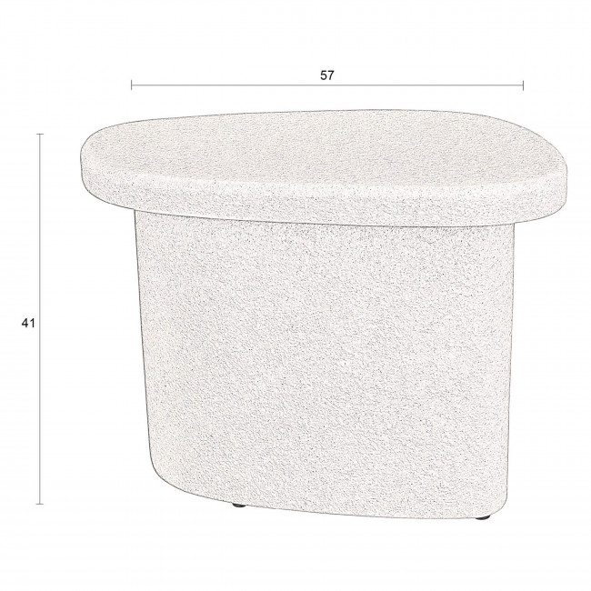 Veda - Table d'appoint organique en marbre recyclé