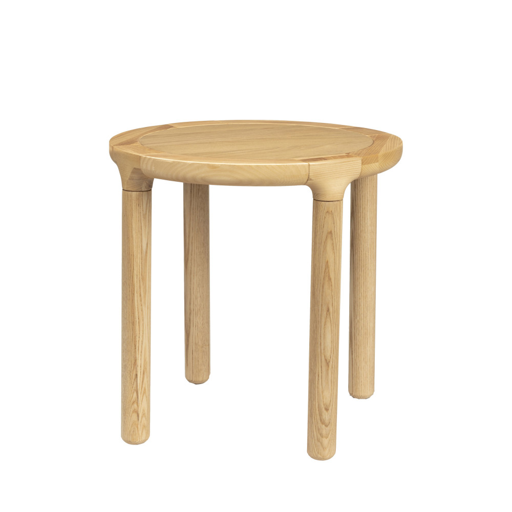 Storm - Table d'appoint ronde en bois ø45cm - Couleur - Bois clair