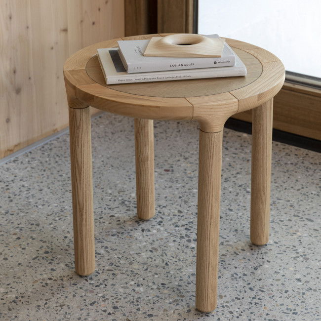 Storm - Table d'appoint ronde en bois ø45cm