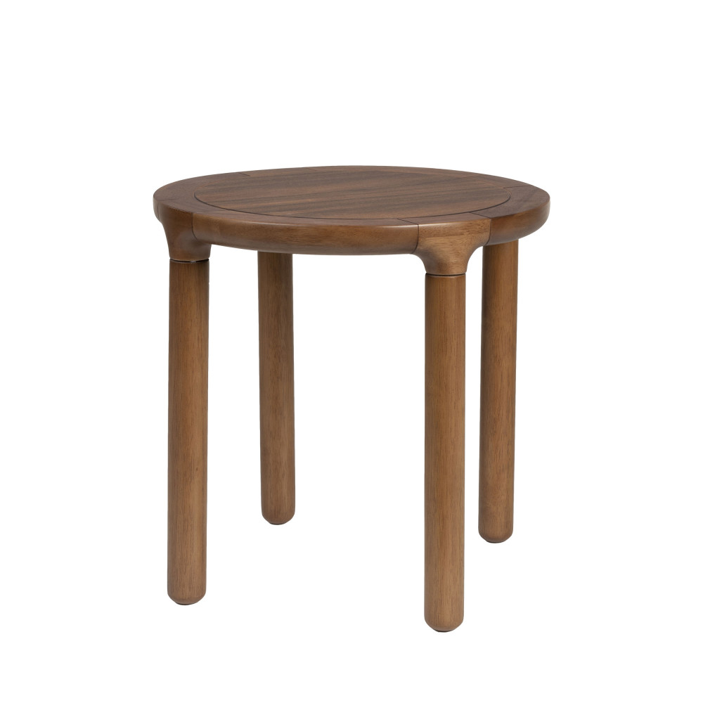 Storm - Table d'appoint ronde en bois ø45cm - Couleur - Bois foncé