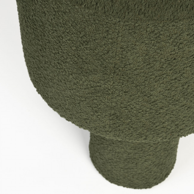 Marcos - Tabouret rond en tissu bouclette ø40cm