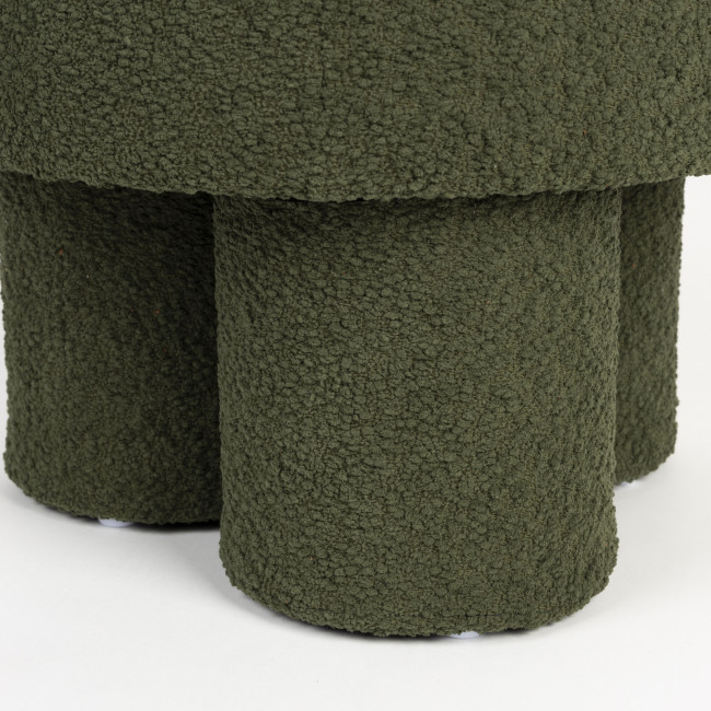 Marcos - Tabouret rond en tissu bouclette ø40cm