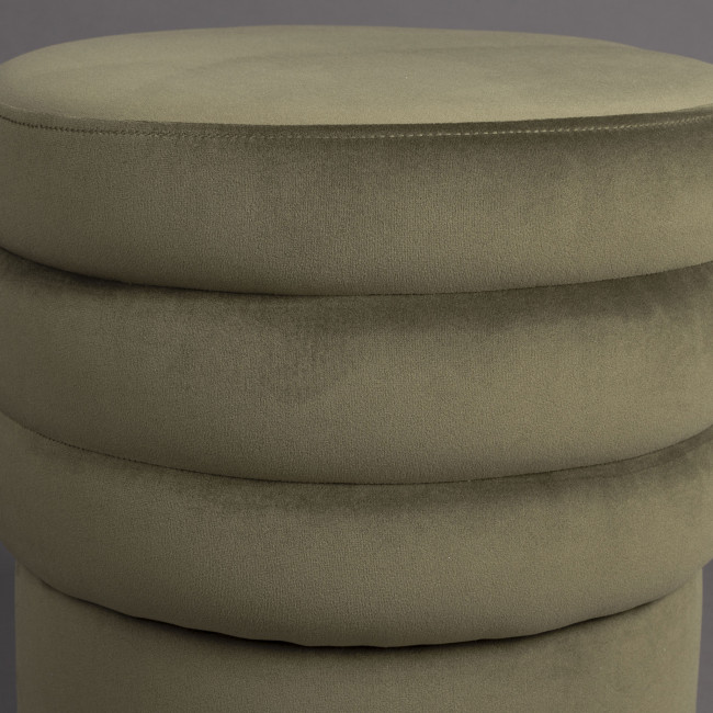 Pouf De Rangement Rectangulaire En Velours Beige - Siège Rabattable, Compartiment Secret, Pieds En Bois - Pour Chambre, Salon