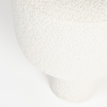 Marcos - Tabouret rond en tissu bouclette ø40cm