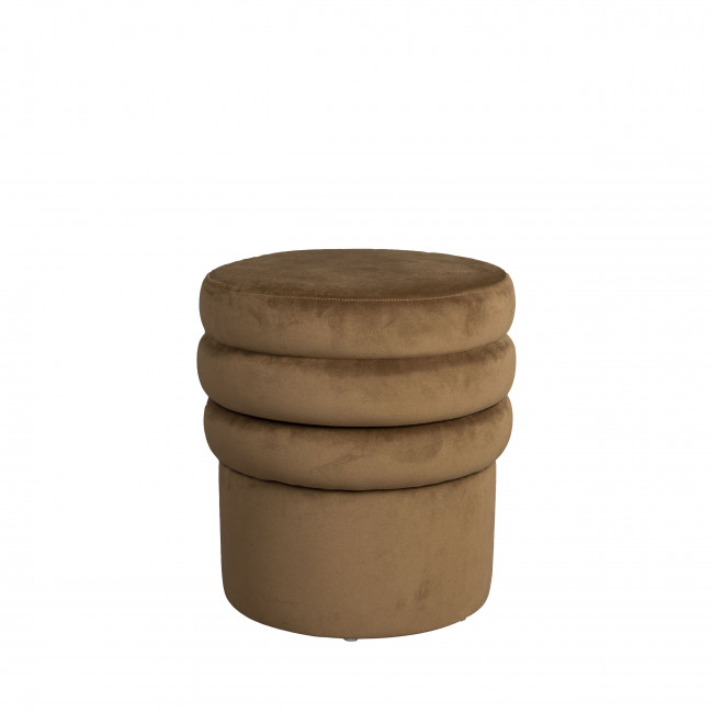 Aditi - Tabouret rond en velours ø40cm