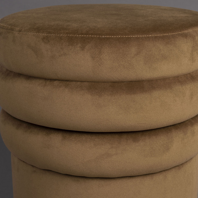 Aditi - Tabouret rond en velours ø40cm