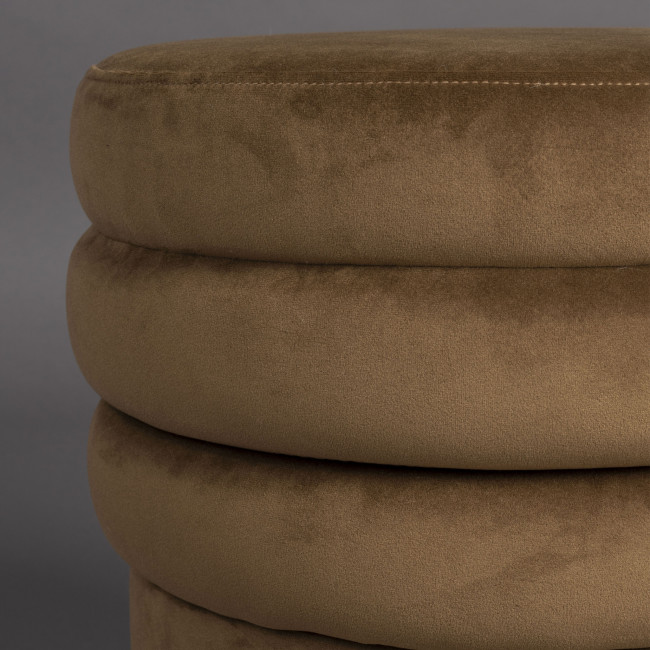 Aditi - Tabouret rond en velours ø40cm