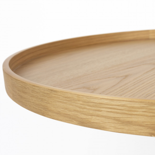 Yuri - Table basse ronde en bois et métal ø70cm
