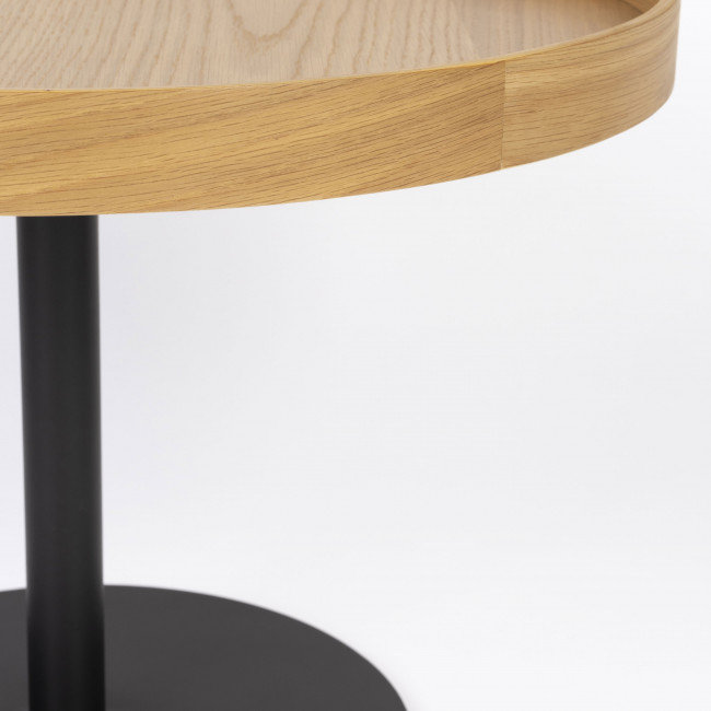 Yuri - Table d'appoint ronde en bois et métal ø56cm