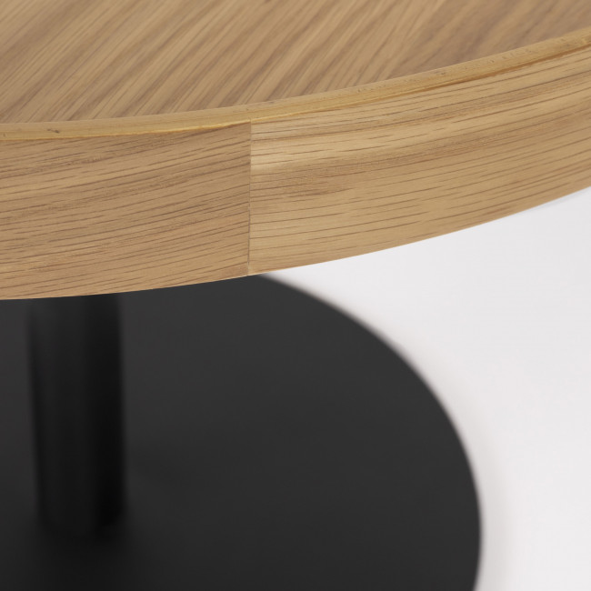 Yuri - Table d'appoint ronde en bois et métal ø56cm