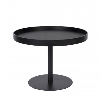 Yuri - Table d'appoint ronde en bois et métal ø56cm