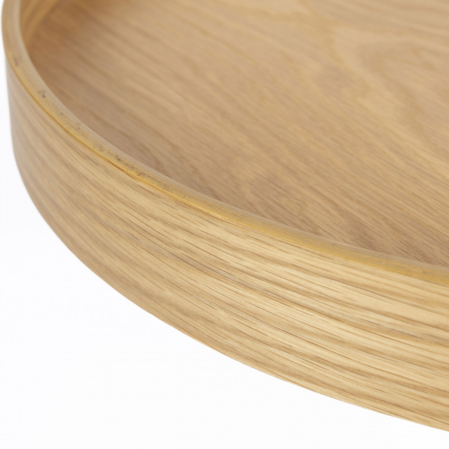 Yuri - Table d'appoint ronde en bois et métal ø45cm