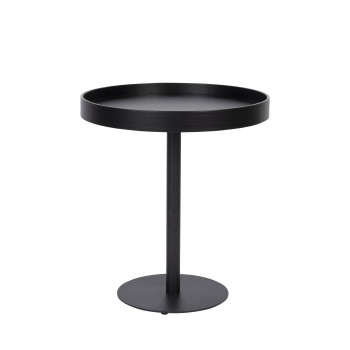 Yuri - Table d'appoint ronde en bois et métal ø45cm