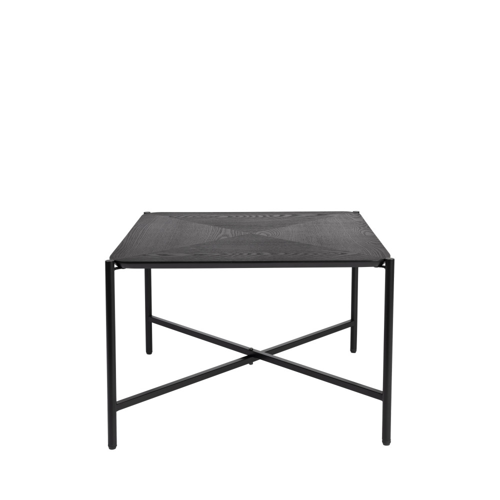 marcio - table d'appoint carrée en bois et métal 40x40cm - couleur - noir
