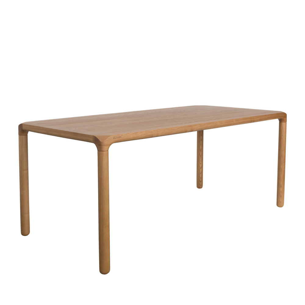 Storm - Table à manger aux bords arrondis en bois 160x90cm - Couleur - Bois clair