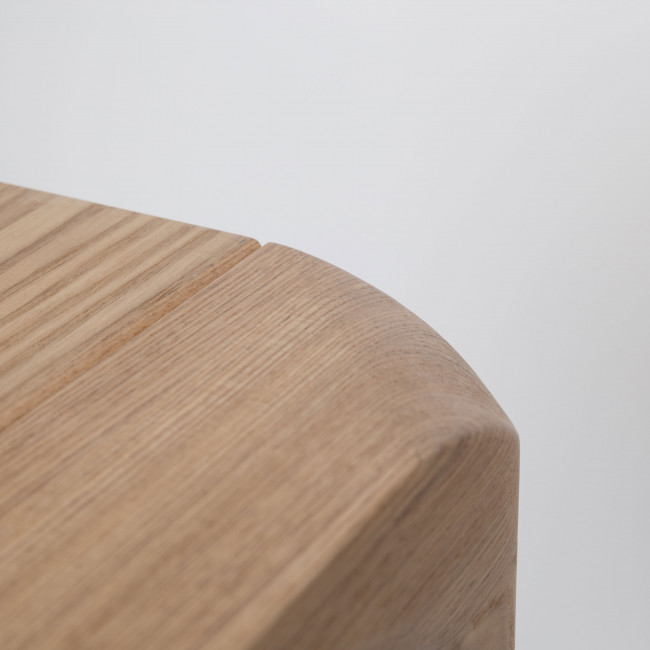 Storm - Table à manger aux bords arrondis en bois 160x90cm