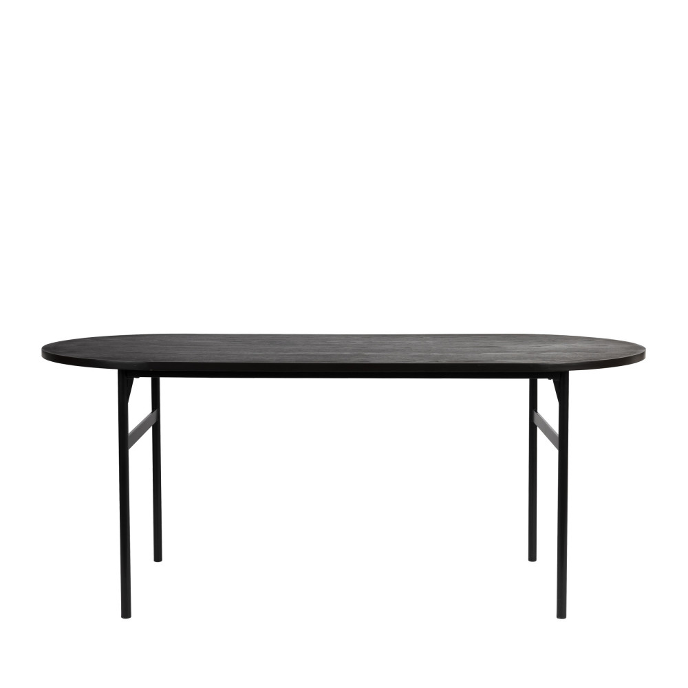 Marcio - Table à manger en bois et métal 180x80cm - Couleur - Noir