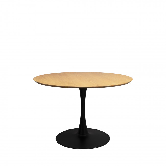 Raku - Table à manger ronde en bois et métal ø40cm