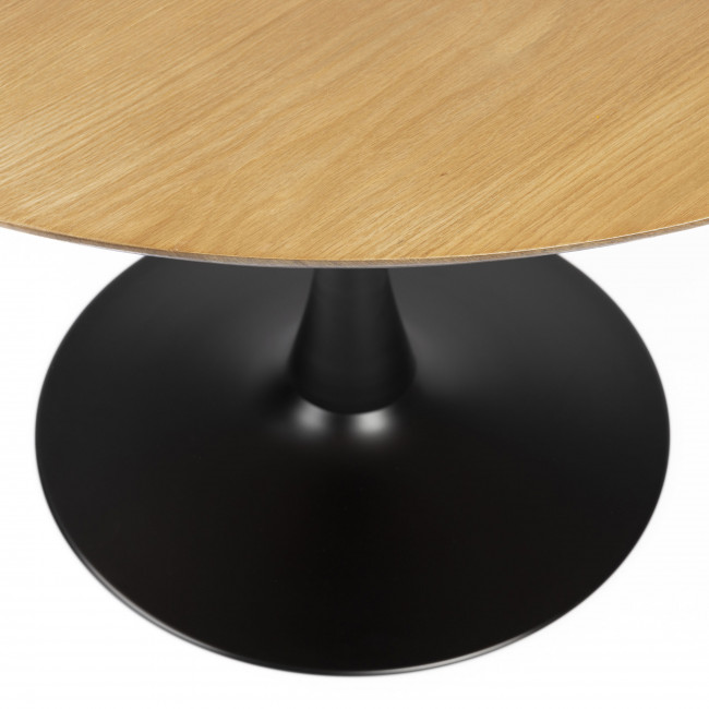 Raku - Table à manger ronde en bois et métal ø40cm