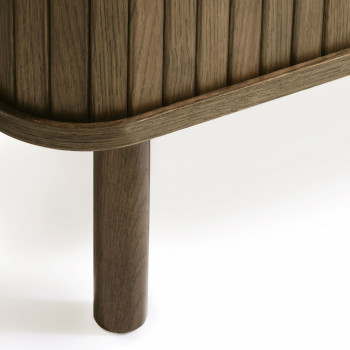 Callan - Meuble tv aux portes coulissantes en bois strié L160cm