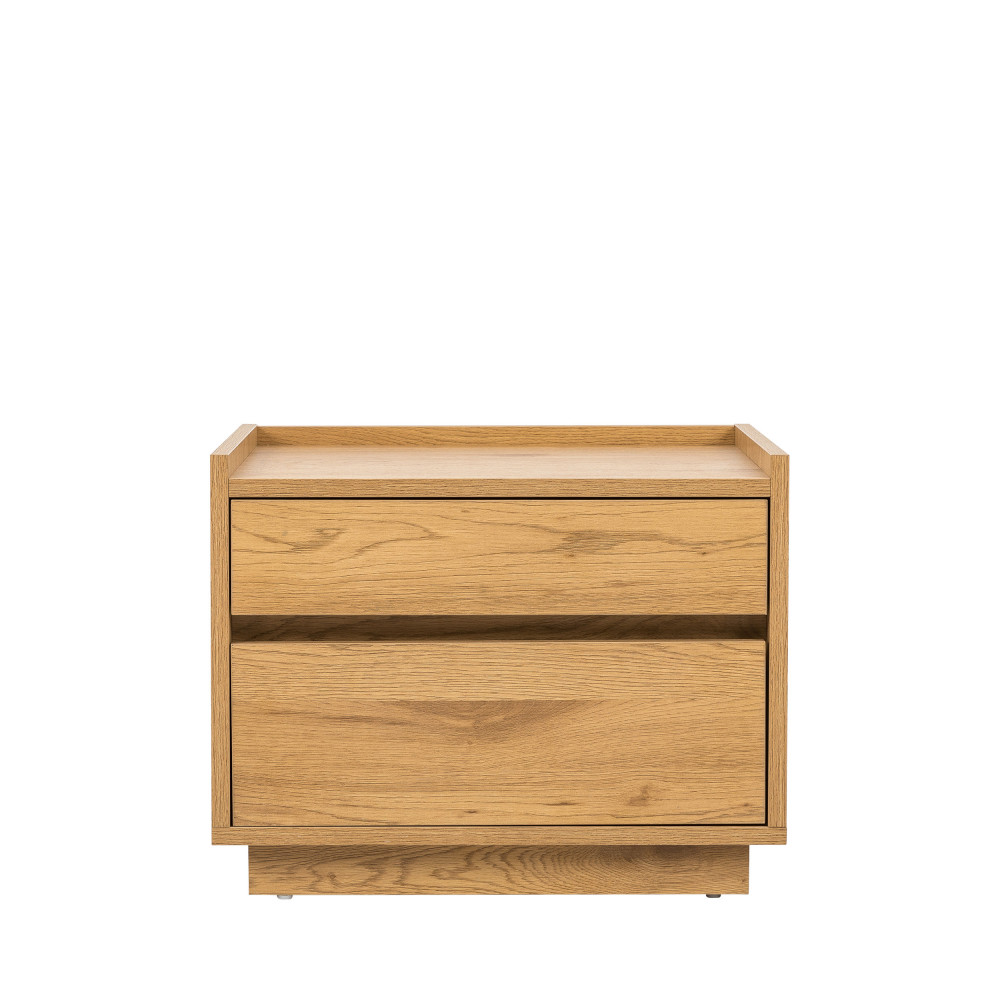 Since - Table de chevet 2 tiroirs en bois - Couleur - Bois clair