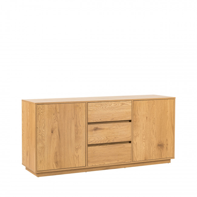Since - Buffet 2 portes, 3 tiroirs en bois L180cm