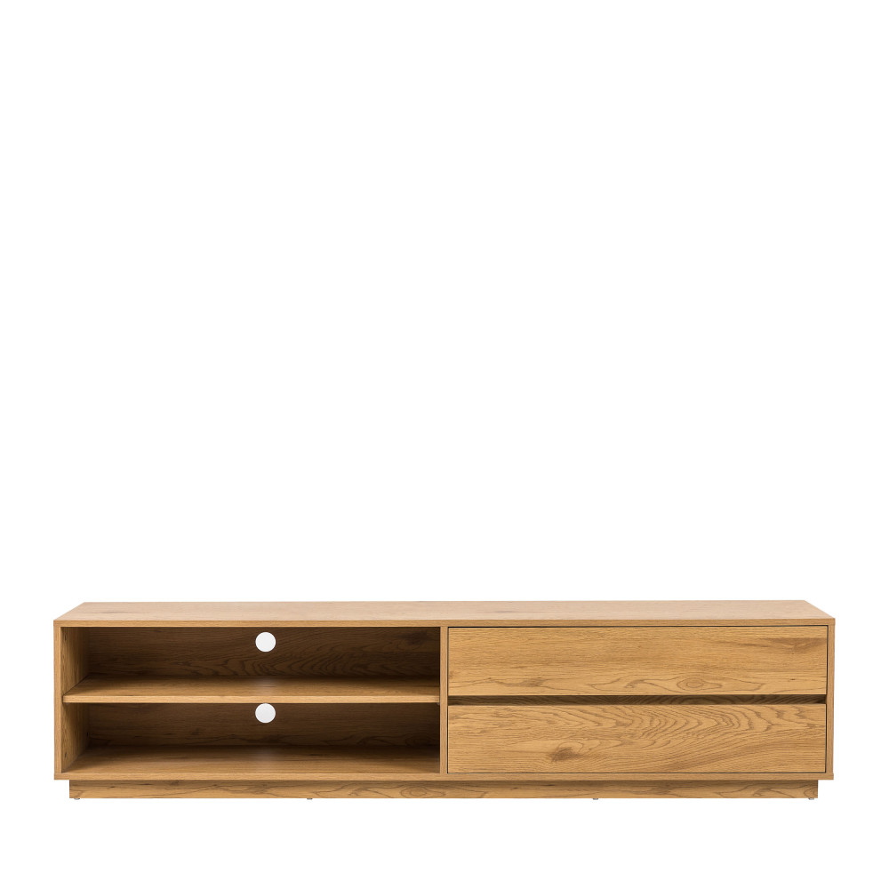 Since - Meuble tv 2 tiroirs, 2 niches en bois L180cm - Couleur - Bois clair