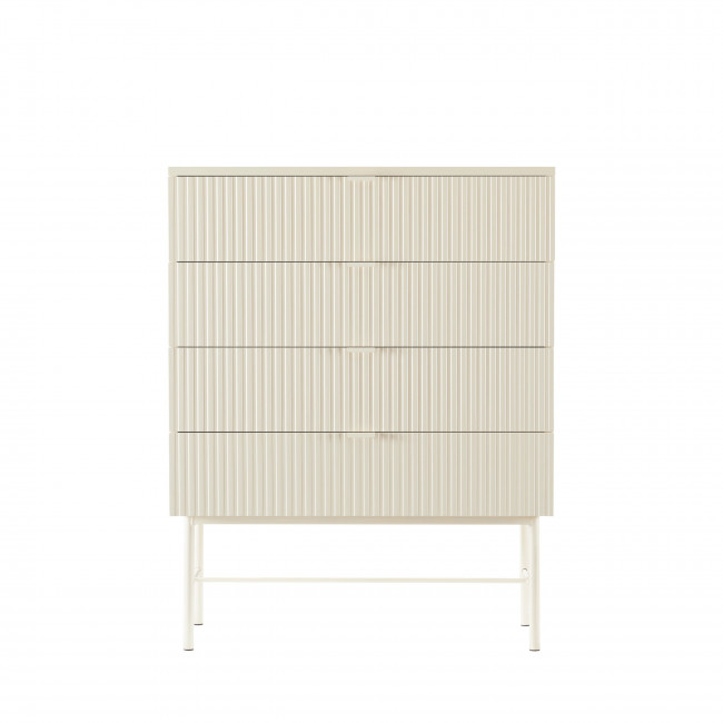 Molly - Commode 4 tiroirs en bois et métal L79cm