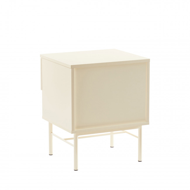 Molly - Table de chevet 1 tiroir, 1 niche en bois et métal
