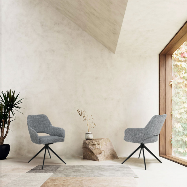 Ivar - Chaise de bureau en tissu et métal
