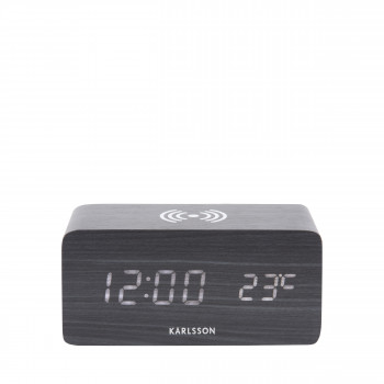 Block - Réveil en bois avec chargeur téléphone