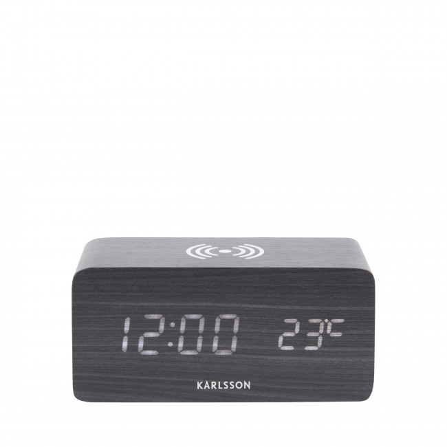 Block - Réveil en bois avec chargeur téléphone