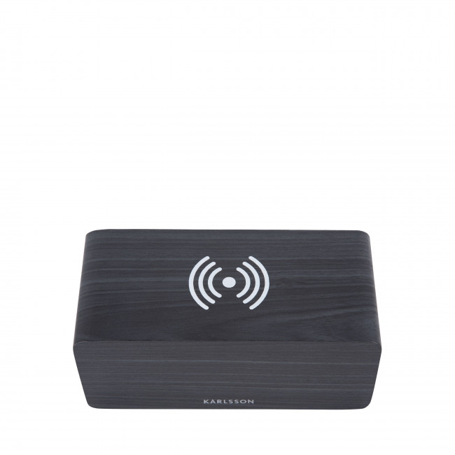 Block - Réveil en bois avec chargeur téléphone