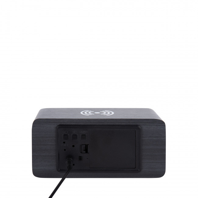 Block - Réveil en bois avec chargeur téléphone