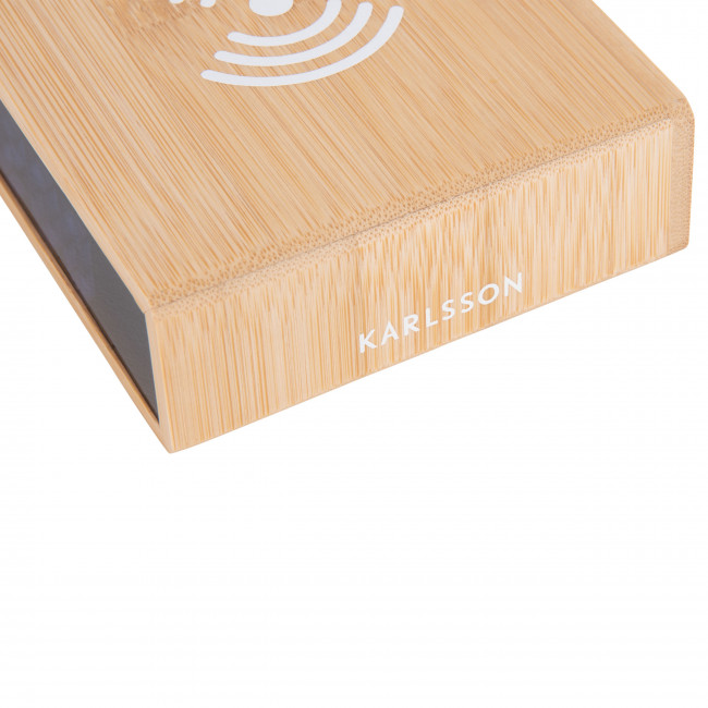 Fat - Réveil en bois avec chargeur téléphone