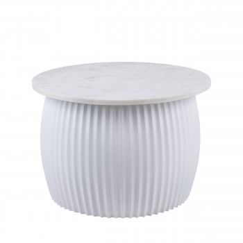 Luscious - Table d’appoint en marbre et métal ø52cm