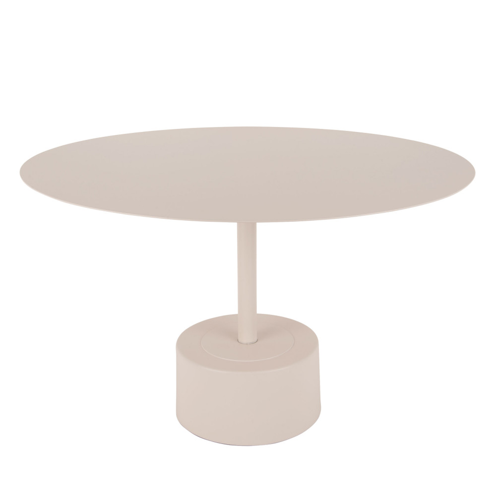 nowa - table d'appoint ronde en métal ø55cm - couleur - crème