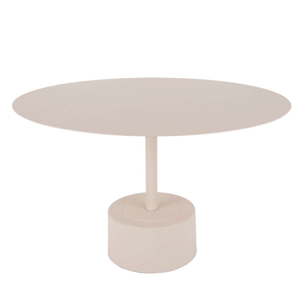 Nowa - Table d'appoint ronde en métal ø55cm - Couleur - Crème