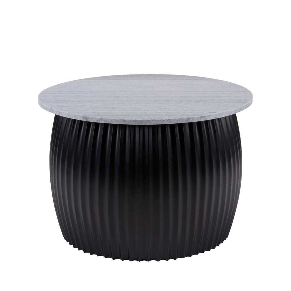 luscious - table d'appoint en marbre et métal ø52cm - couleur - noir