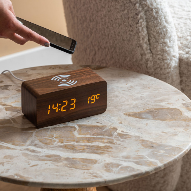 Force - Table d’appoint en bois et marbre ø40cm