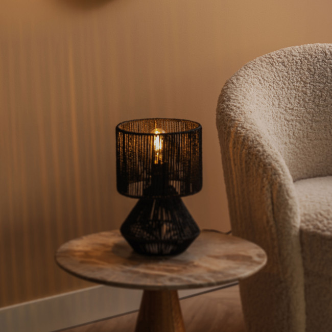 Force - Table d’appoint en bois et marbre ø40cm