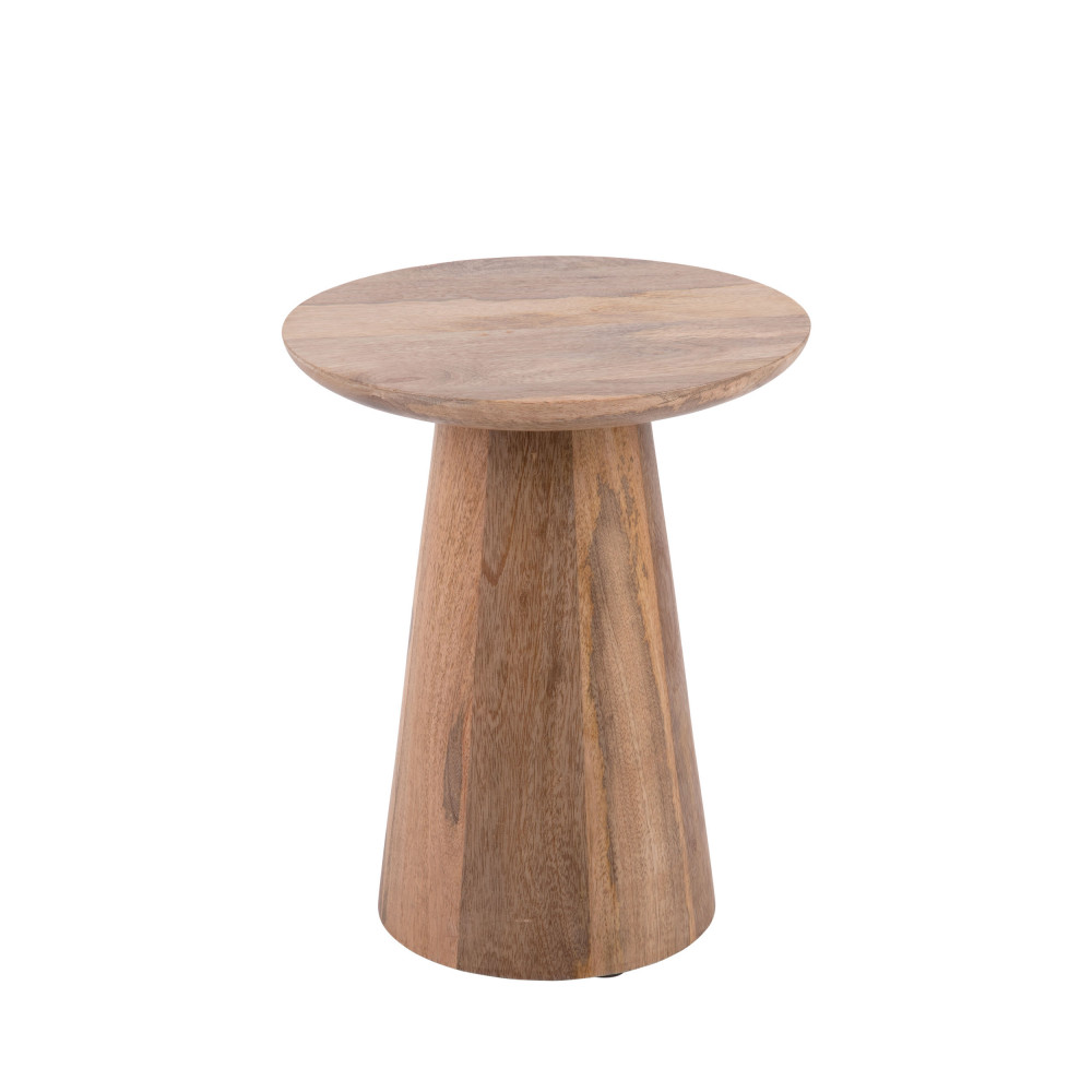 force - table d'appoint en bois de manguier ø30cm - couleur - bois clair