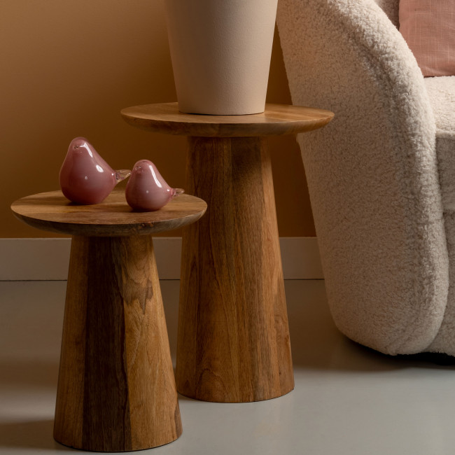 Force - Table d’appoint en bois de manguier ø35,5cm