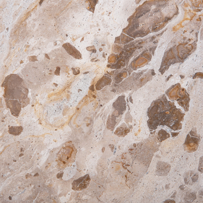 Organic - Table d’appoint de forme organique en bois et marbre