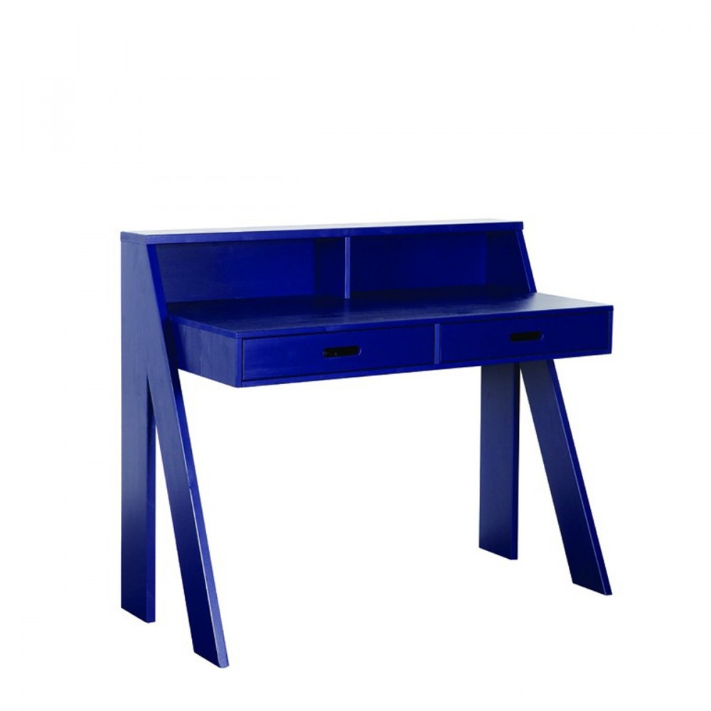Table De Bureau En Pin Bleu Ou Blanc Ewout