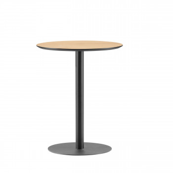 Pure - Table bistrot ronde en bois et métal ø60cm