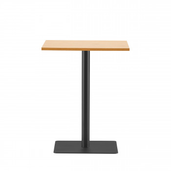 Pure - Table bistrot carrée en bois et métal 60x60cm