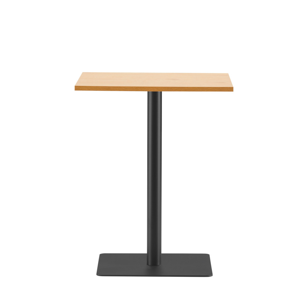 Pure - Table bistrot carrée en bois et métal 60x60cm - Couleur - Bois clair