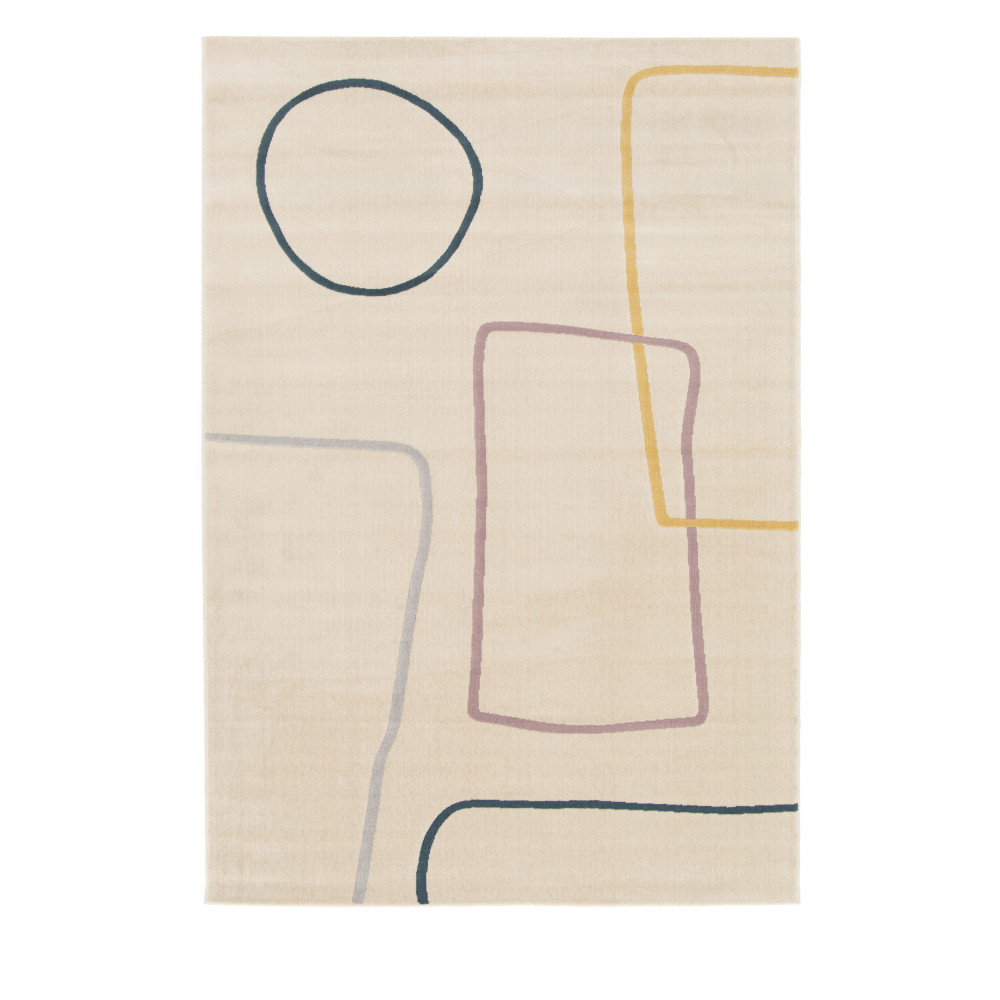 Carla - Tapis contemporain à motif géométrique - Couleur - Multicolore, Dimensions - 120x170 cm