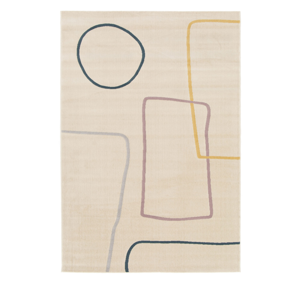 Carla - Tapis contemporain à motif géométrique - Couleur - Multicolore, Dimensions - 160x230 cm